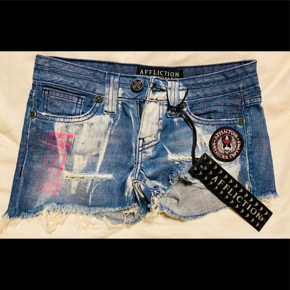 Affliction Women’s Shorts. New with Tags.